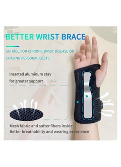 Y&D Wrist Brace For Carpal Tunnel Night Support with Splint Adjustable Hand brace Comfotable Braces Splints Supports for Sprained Tendonitis Right  - Image 2