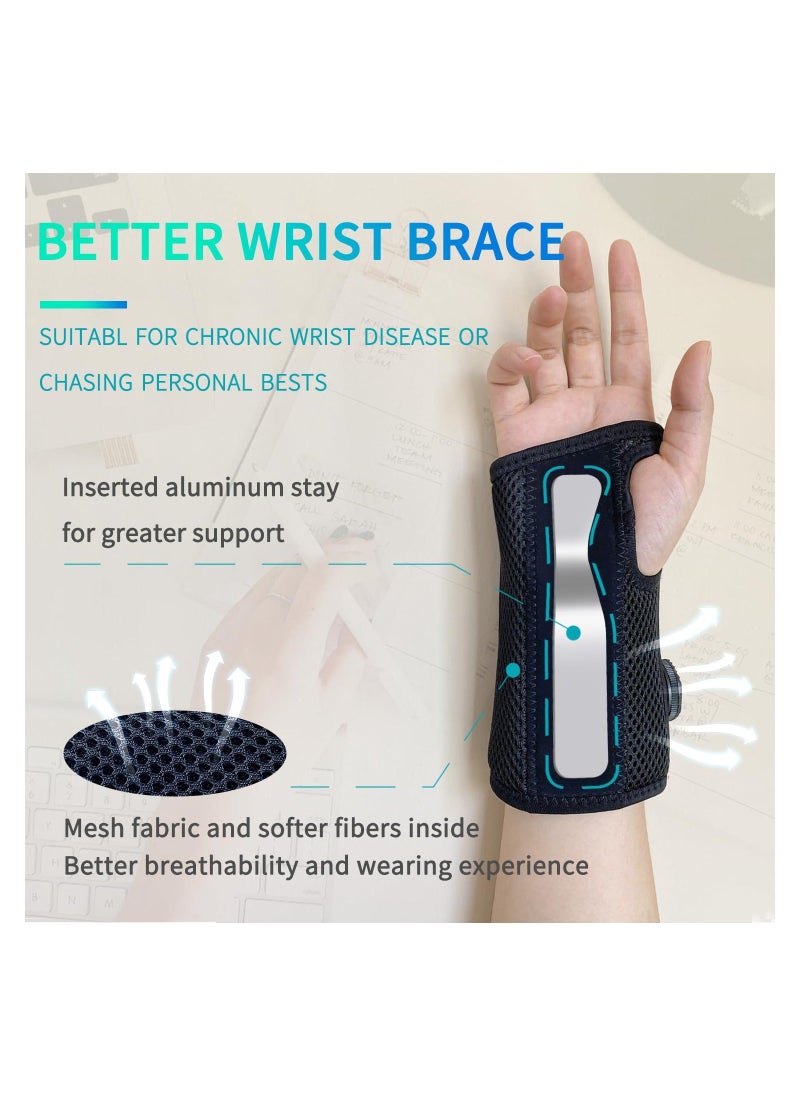 Y&D Wrist Brace For Carpal Tunnel Night Support with Splint Adjustable Hand brace Comfotable Braces Splints Supports for Sprained Tendonitis Right  - Image 2