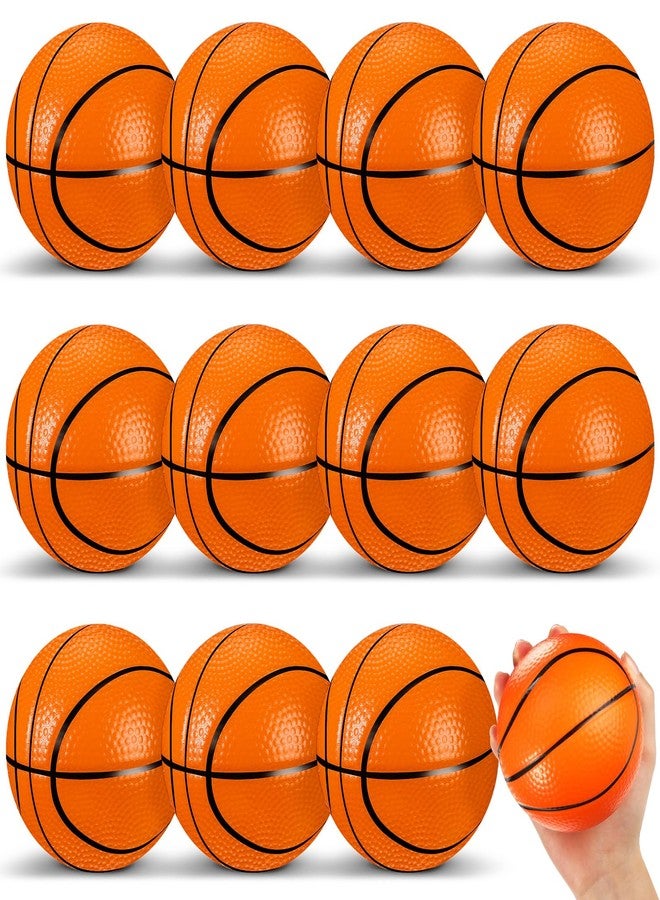 MiniInflat 12 Pcs 4'' Mini Foam Basketballs for Kids Adults, Squeeze Stress Ball Safe Soft Replacement Beach Pool Basketball for Indoor Hoop Toddler Quiet Bouncy Sport Game (Orange) - Image 2