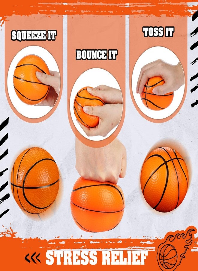 MiniInflat 12 Pcs 4'' Mini Foam Basketballs for Kids Adults, Squeeze Stress Ball Safe Soft Replacement Beach Pool Basketball for Indoor Hoop Toddler Quiet Bouncy Sport Game (Orange) - Image 4
