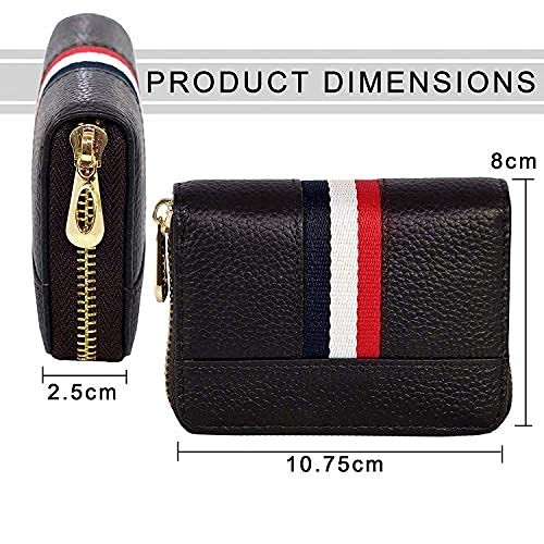 rts New Imported Stylish 12 Slot PU Leather Credit/Debit/ATM/Visiting/Business Zipper Card Holder Case Wallet for Unisex/Men & Women RFID Blocking Protected with Money Coin Purse Festive Valentines - Image 2