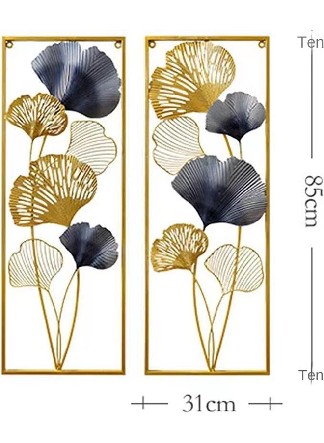 Bluejw Iron Ginkgo Leaf Wall Hanging Living Room Background Wall Porch Metal Wall Decoration Hanging Painting - Image 4