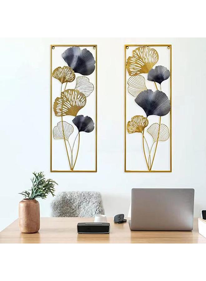 Bluejw Iron Ginkgo Leaf Wall Hanging Living Room Background Wall Porch Metal Wall Decoration Hanging Painting - Image 3