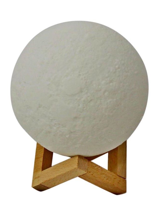 NIBEMINENT 3D USB LED Moon Lamp With Stand White/Beige 19cm - Image 1
