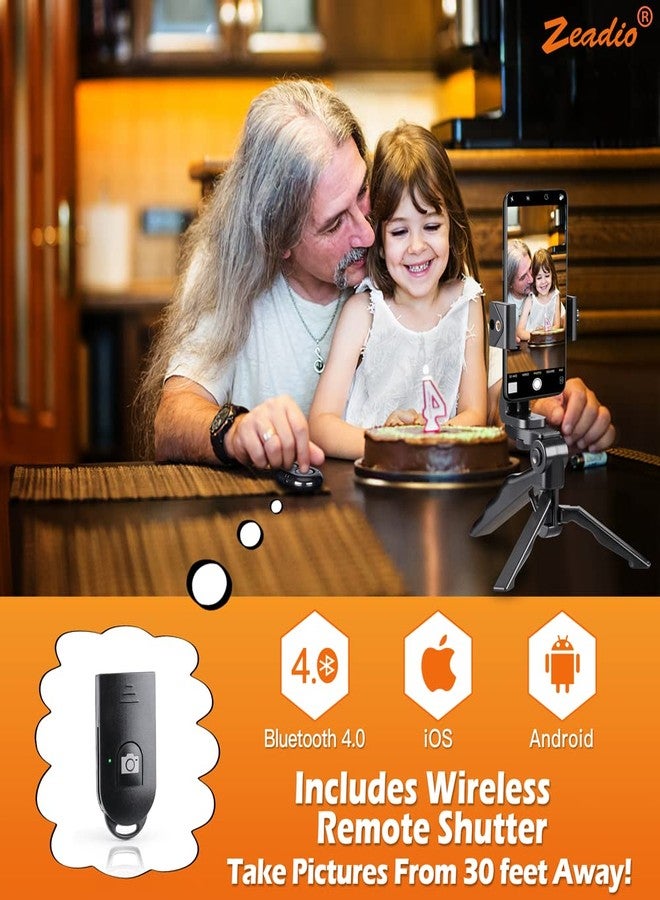 Zeadio Mini Smartphone Tripod Grip Stabilizer, Desktop Tabletop Stand Tripod with Phone Holder and Wireless Remote, Fits for All iPhone and Android Smartphones - Image 5