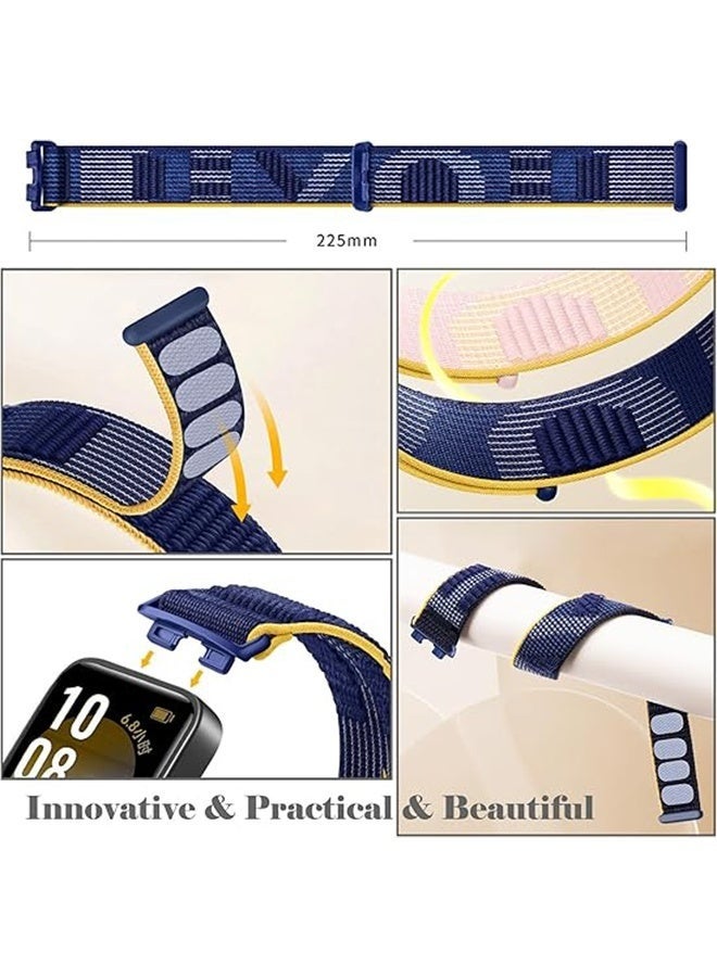 جيفت 3 عبوات من الأربطة البديلة المصنوعة من النايلون المتوافقة مع Huawei Band 8/9/10 - حلقة رياضية خفيفة الوزن، أشرطة معصم من القماش المضفر الناعم المسامي للرجال والنساء - Image 2