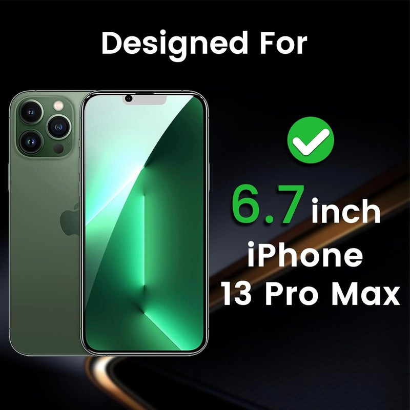 Romkasi 3 Pack Privacy Screen Protector for iPhone 13 Pro Max 6.7 Inch with 3 Pack Camera Lens Protector, Anti Spy Tempered Glass Film, Anti-Scratch, Touch Sensitive, Case Friendly - Image 3