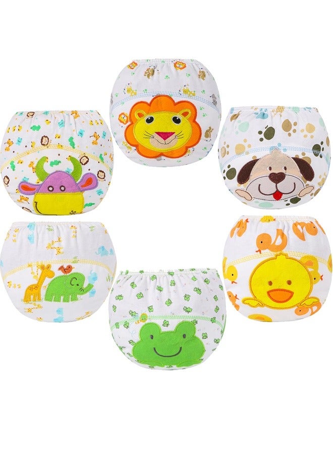 Beauenty 6 Pieces Baby Potty Training Pants  Cute Breathable Potty Training Underwear Toddler Training Underwear For 1-3 Years Girls And Boy Strong Absorbent Cotton Training Pants  - Image 1