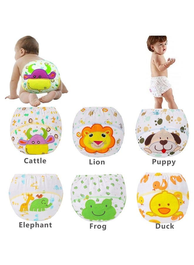 Beauenty 6 Pieces Baby Potty Training Pants  Cute Breathable Potty Training Underwear Toddler Training Underwear For 1-3 Years Girls And Boy Strong Absorbent Cotton Training Pants  - Image 2