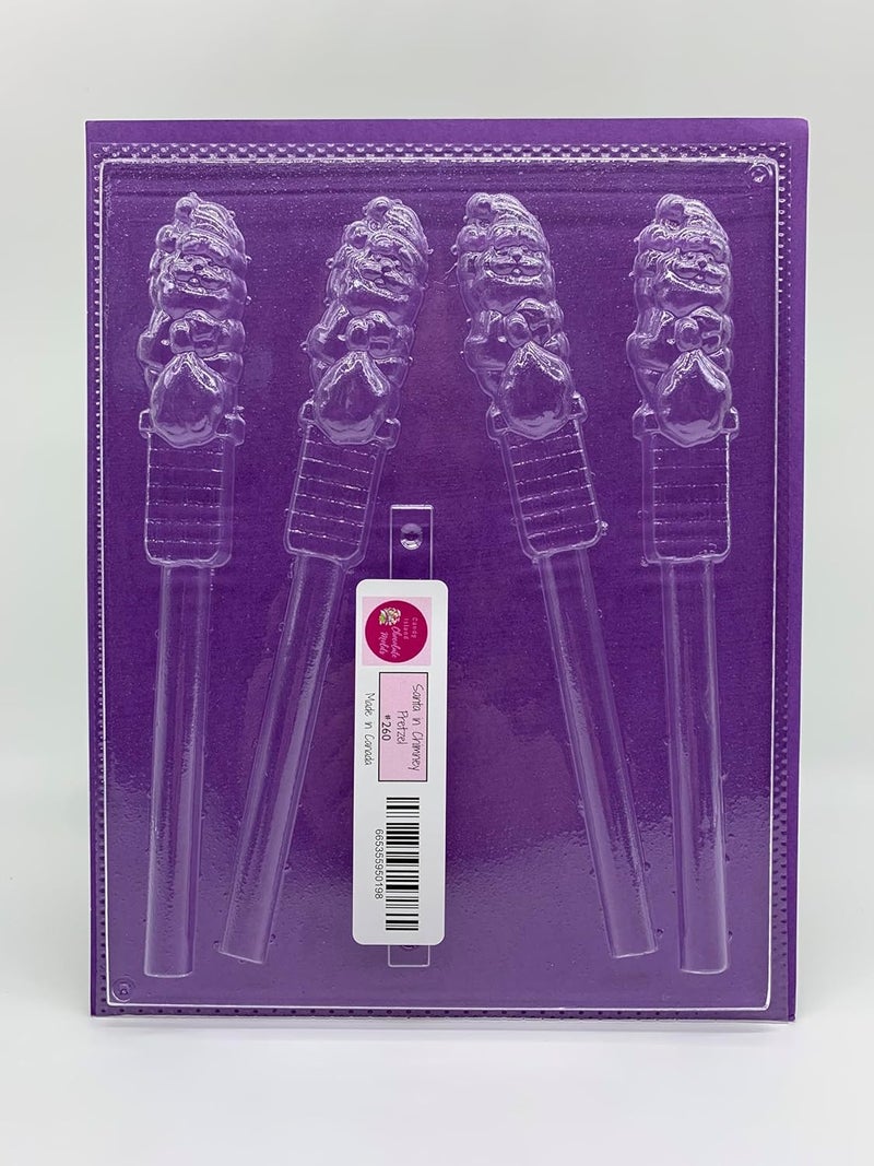 CANDISLE Santa Pretzel Shaped Lollipop Mold - Image 1