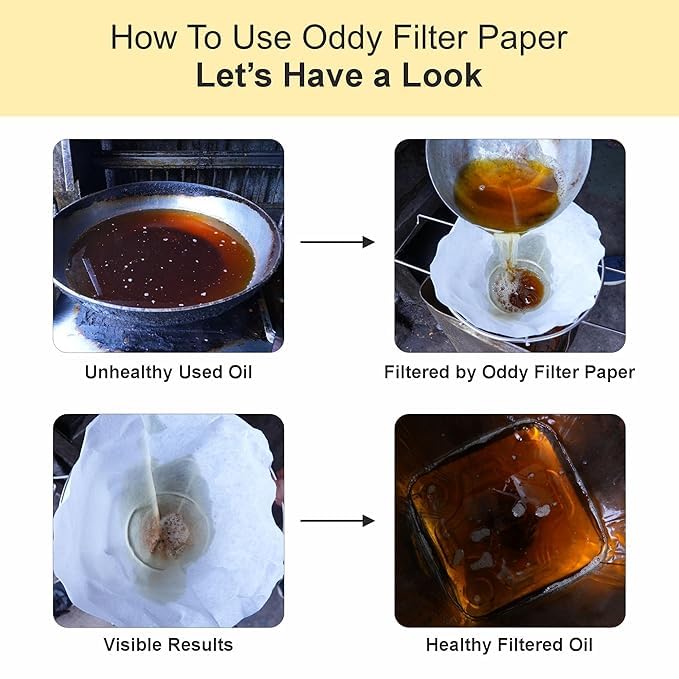 oddy Oddy Hot Cooking Oil Filter Cones, 50 litres Filteration Capacity of Each Cone, Cooking Oil Strainer Pack of 20 Filter Cones for Kitchen, Cafes, Dhaba & Resturants  - Image 5