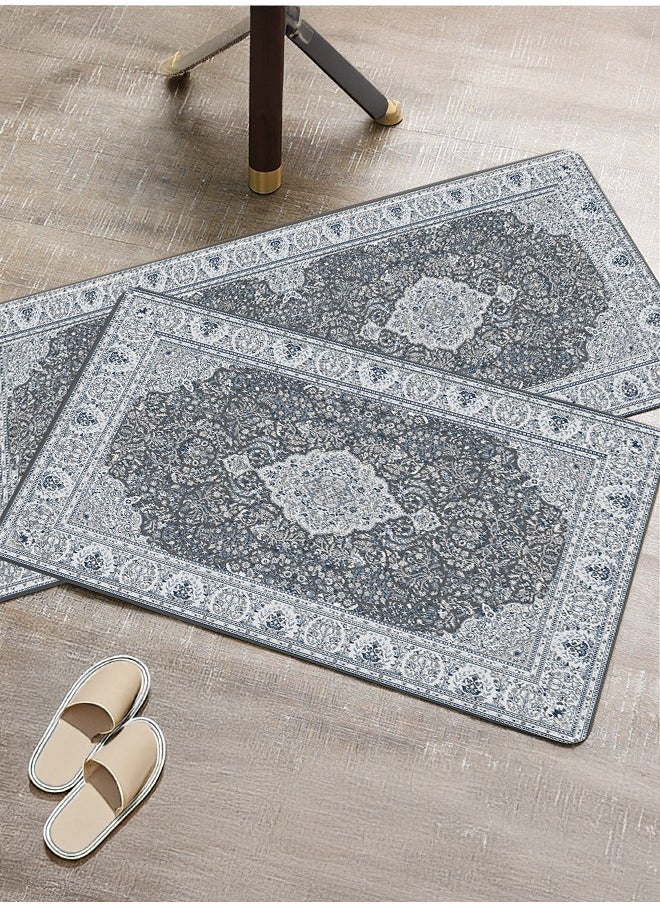 Generic 2 PCS Kitchen Floor Mats Rugs Set, Cushion Floor Carpet, Waterproof, Oil Resistant and Anti-Fatigue PU Standing Mat for Kitchen, Floor, Office, Sink, Laundry 45*75CM+45*120CM  - Image 2