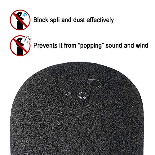 SUNMON Microphone Foam Mic Windscreen Cover for Blue Yeti, Yeti Pro Microphones, Blue Yeti Pop Filter Wind Shield by SUNMON (Black) - Image 4