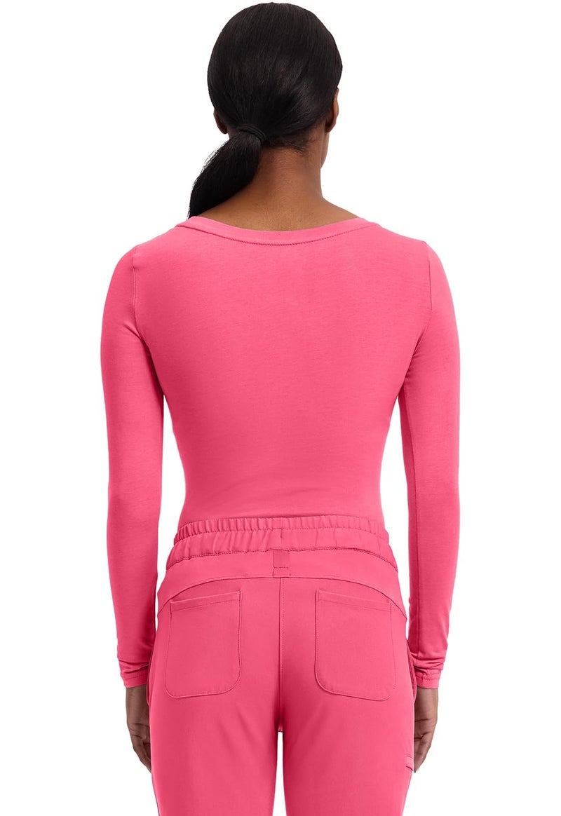 Healing Hands Women's Underscrub Soft Knit Melissa Longsleeve Scrub Tee with Breathable & Easy Care Fabric 5047, M, Carnation Pink - Image 5
