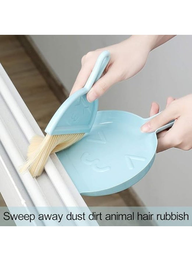Compact Desk & Home Cleaning Set – Dustpan & Soft Bristle Brush – Table & Kitchen Use – Light Blue - Image 4