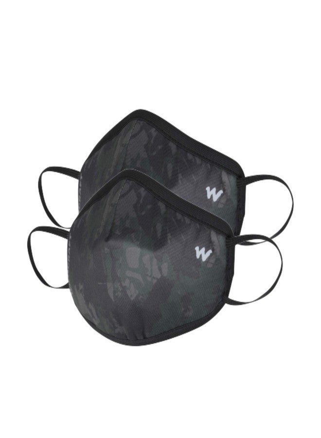 Wildcraft Supermask W95+ Reusable Outdoor Respirator 2P : SUBLIPRINT : BROWN_CAMO : S - Image 1