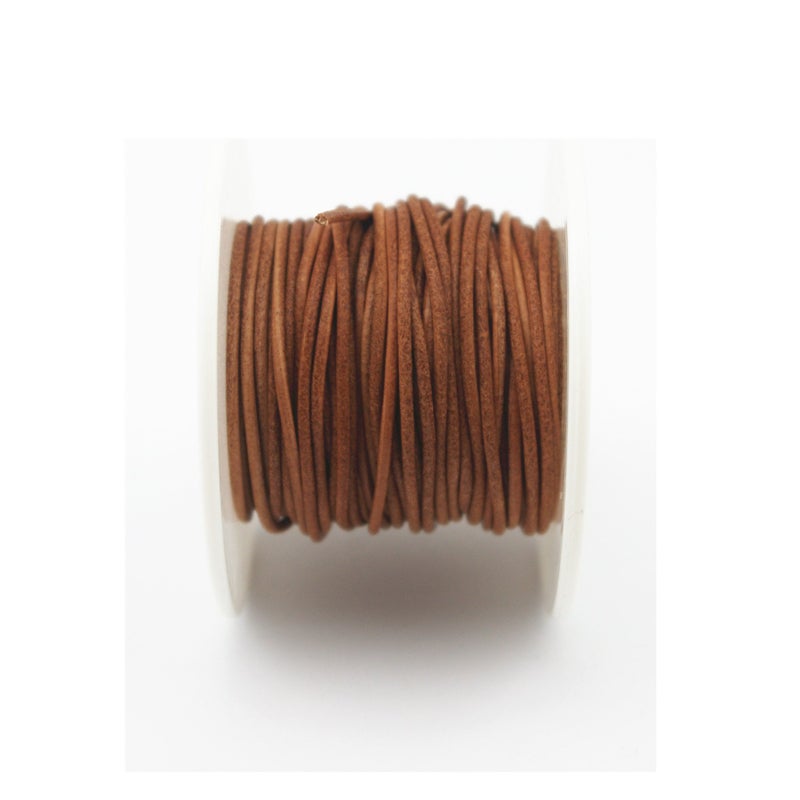 Glory Qin Soft Round Genuine Jewelry Leather Cord Leather Rope (Natural 1.5mm 10Yards) - Image 3
