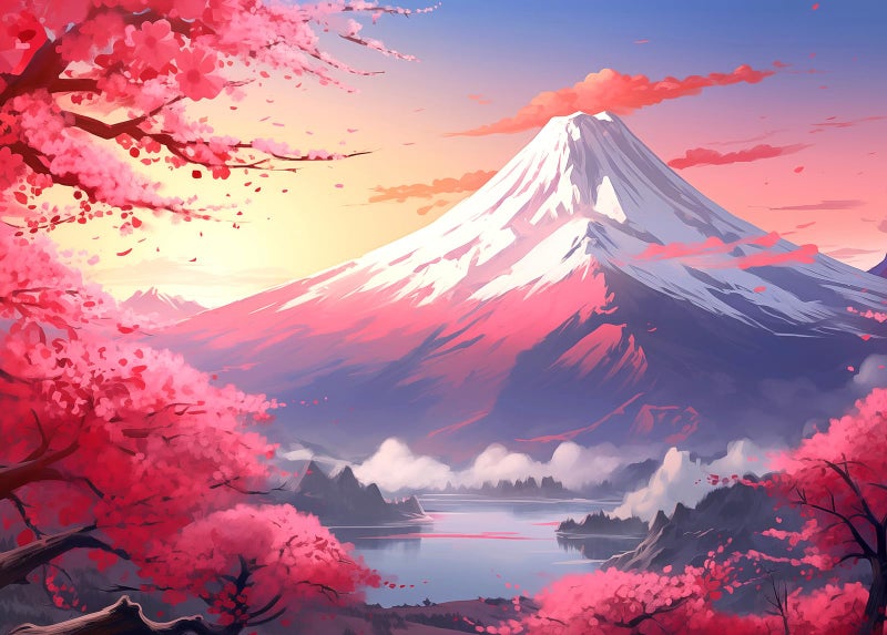 CHengQiSM 1000 Piece Puzzle for Adults Iceberg Sakura Jigsaw Puzzles 1000 Pieces Cherry Blossom Puzzles for Adults 1000 Pieces Mount Fuji Oil Painting Pieces Jigsaw Puzzles for Teens Seniors Brain Teaser - Image 3