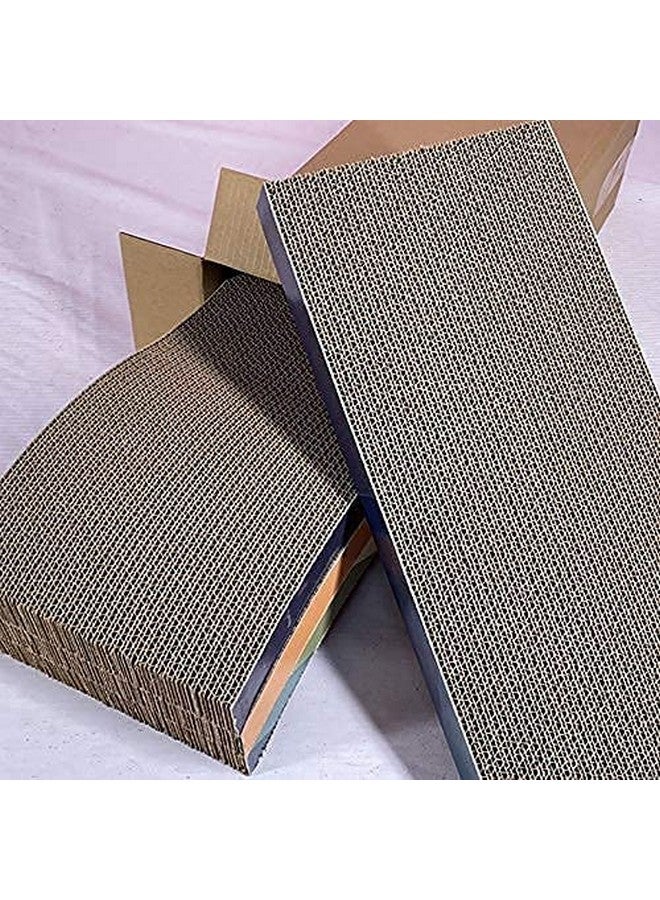 وسادة خدش من الورق المقوى الطبيعي والآمن بتصميم موجة منحنية مع لعبة النعناع البري مثالية لخدش القطط والكلاب الصغيرة - متعددة الألوان (عبوة من قطعة واحدة) - Image 4