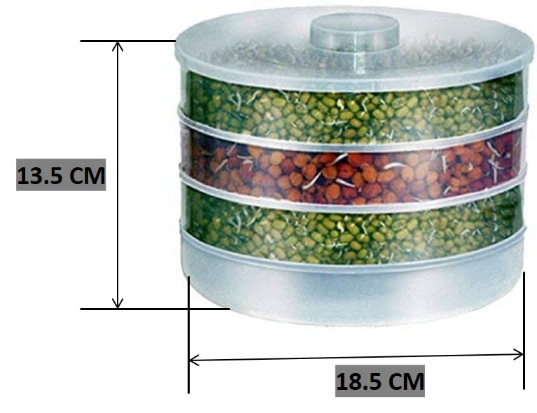 RIOMAX Sprout Maker with 4 Container | Home Making Fresh Sprouts Beans Sprout Maker for Home (4 Comartment) - Image 2