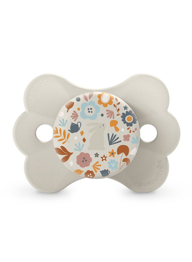 SUAVINEX Sx Pro Ultra Soft Butterfly Shape Baby Pacifier For Babies 6-18 Months With Silicone Nipple Physiological Teat Safe For Baby - Beige - Image 1