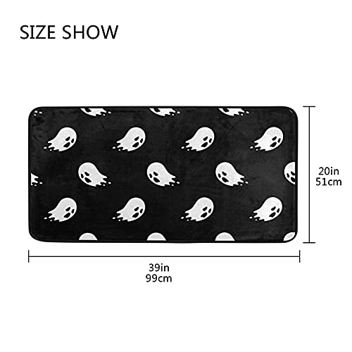 Vdsrup Halloween Spooky Ghosts Kitchen Rug Kitchen Mat Runner Rugs Non Slip Laundry Floor Door Mats Soft Doormat Carpet Home Decor 39X20 Inch - Image 4