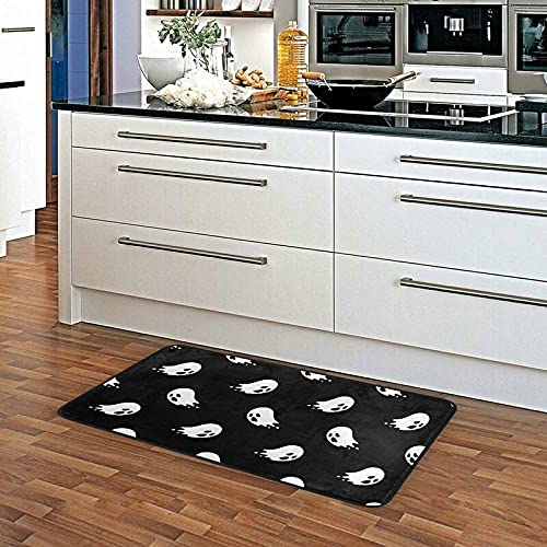 Vdsrup Halloween Spooky Ghosts Kitchen Rug Kitchen Mat Runner Rugs Non Slip Laundry Floor Door Mats Soft Doormat Carpet Home Decor 39X20 Inch - Image 1