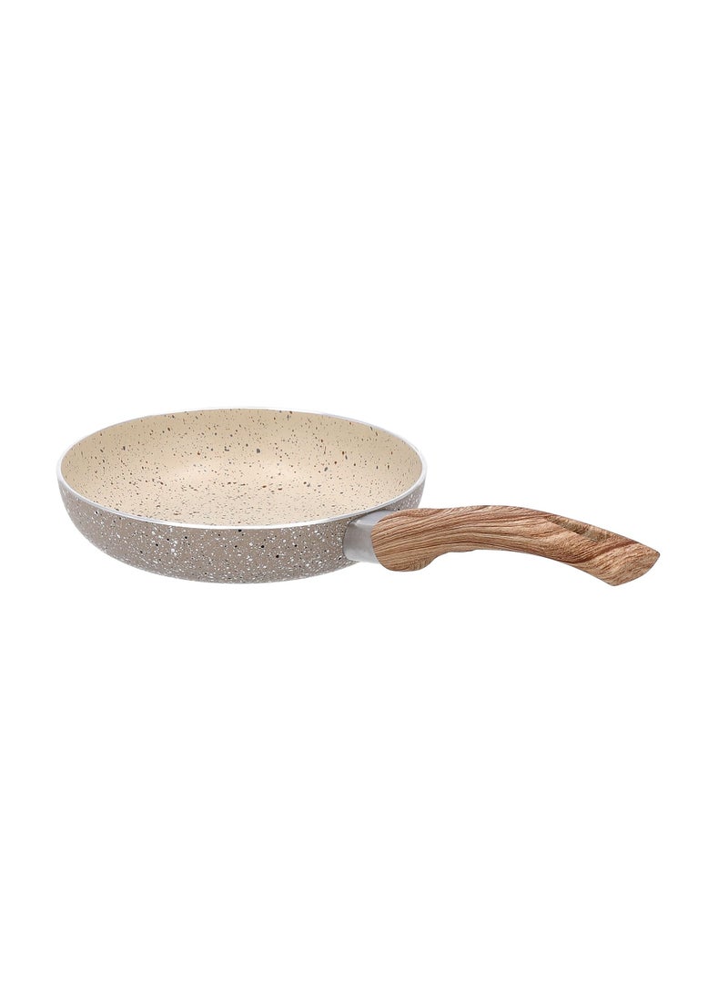 ALBERTO NON STICK FRYPAN W/SOFT HANDLE CREAM COLOR DIA:14CM - Image 3