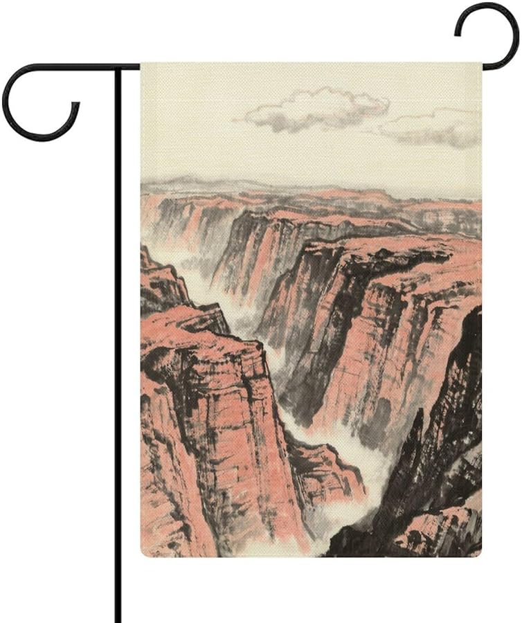 Double Sided Burlap Grand Canyon Yard Flag 18.5x12.6 Inch Outdoor Home Decoration - Image 1