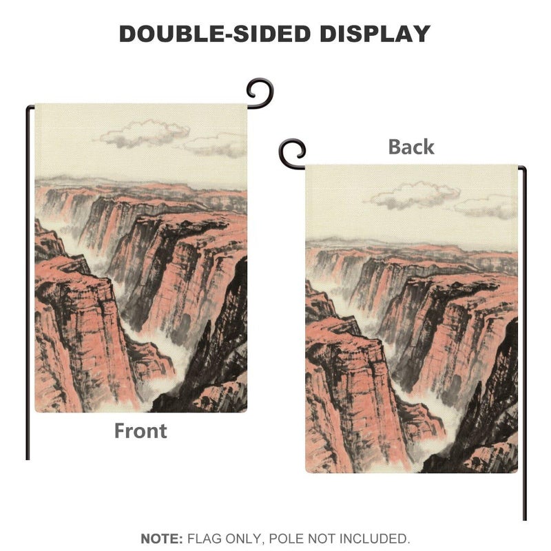 Double Sided Burlap Grand Canyon Yard Flag 18.5x12.6 Inch Outdoor Home Decoration - Image 4