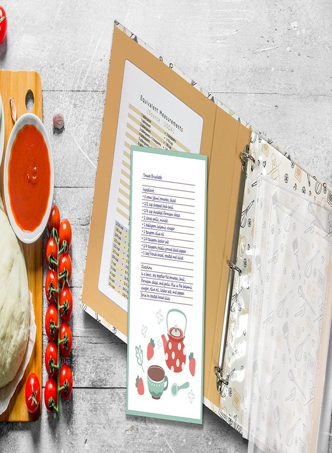 Better Kitchen Products مجلد وصفات من Better Kitchen Products، مجموعة منظم مجلد قياسي بثلاث حلقات كاملة الصفحات (مع 50 غلافًا واقيًا للصفحات و12 علامة تبويب فاصلة للفئات) من Better Kitchen Products، مقاس 11.5 بوصة × 12 بوصة، لون أسود وذهبي. - Image 5