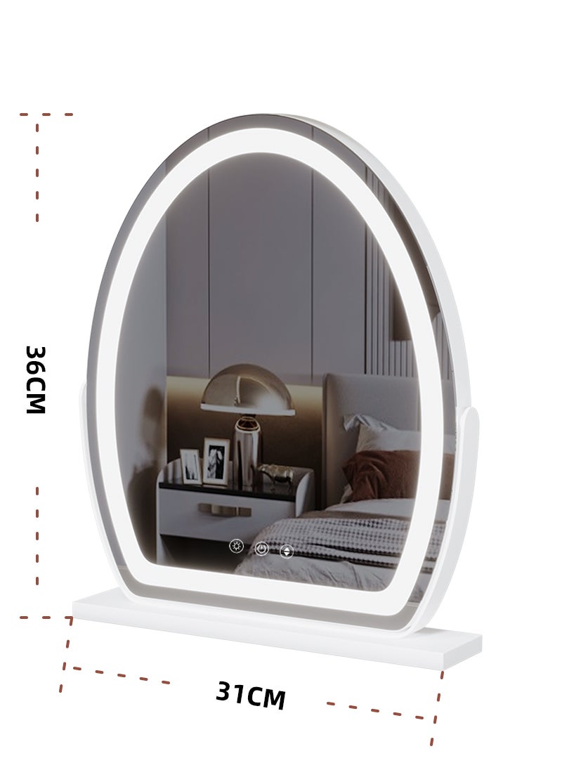 ETG - Vanity Mirror with Lights, Large Makeup Mirror with Lights, LED Lighted Makeup Mirror, Touch Screen with 3-Color Lighting, Dimmable for Vanity Desk Tabletop, Bedroom - Image 1