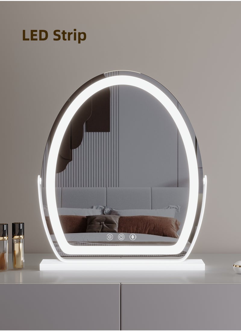ETG - Vanity Mirror with Lights, Large Makeup Mirror with Lights, LED Lighted Makeup Mirror, Touch Screen with 3-Color Lighting, Dimmable for Vanity Desk Tabletop, Bedroom - Image 1