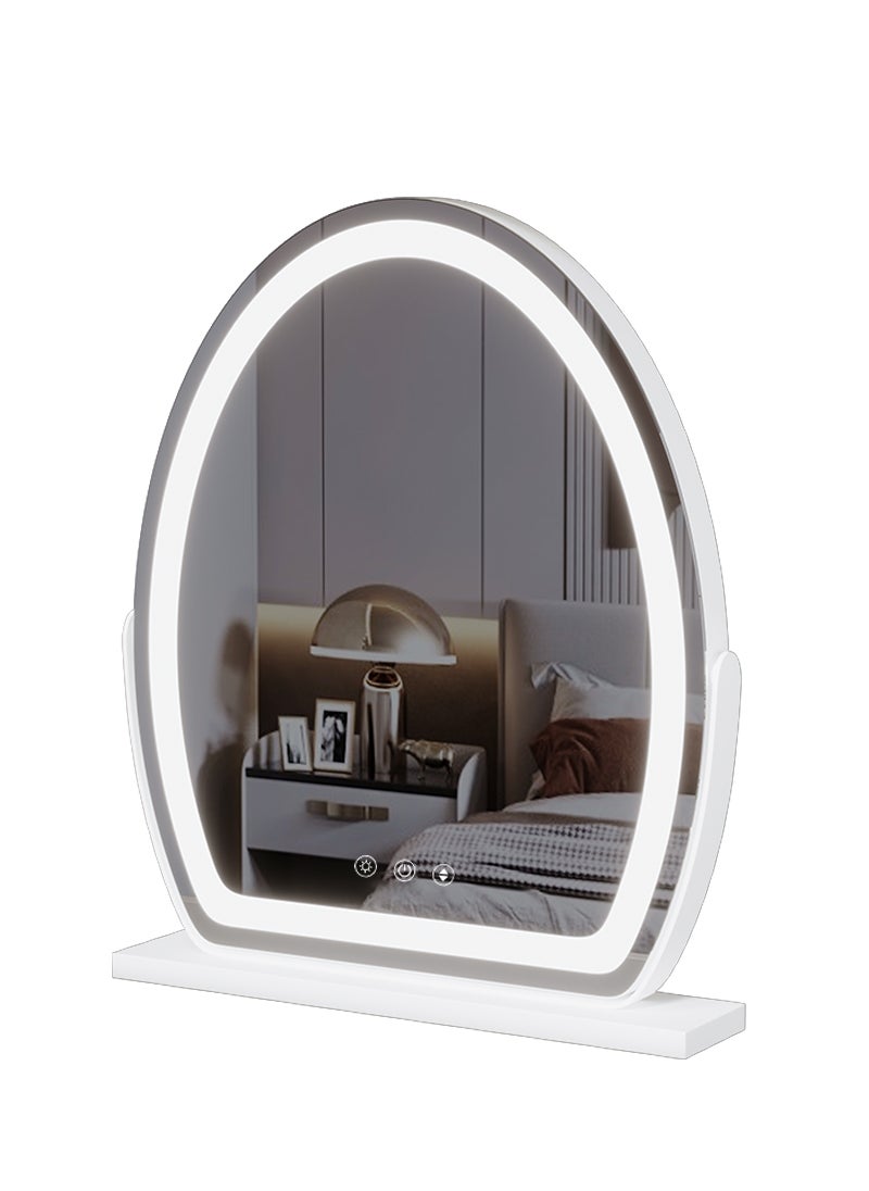 ETG - Vanity Mirror with Lights, Large Makeup Mirror with Lights, LED Lighted Makeup Mirror, Touch Screen with 3-Color Lighting, Dimmable for Vanity Desk Tabletop, Bedroom - Image 1
