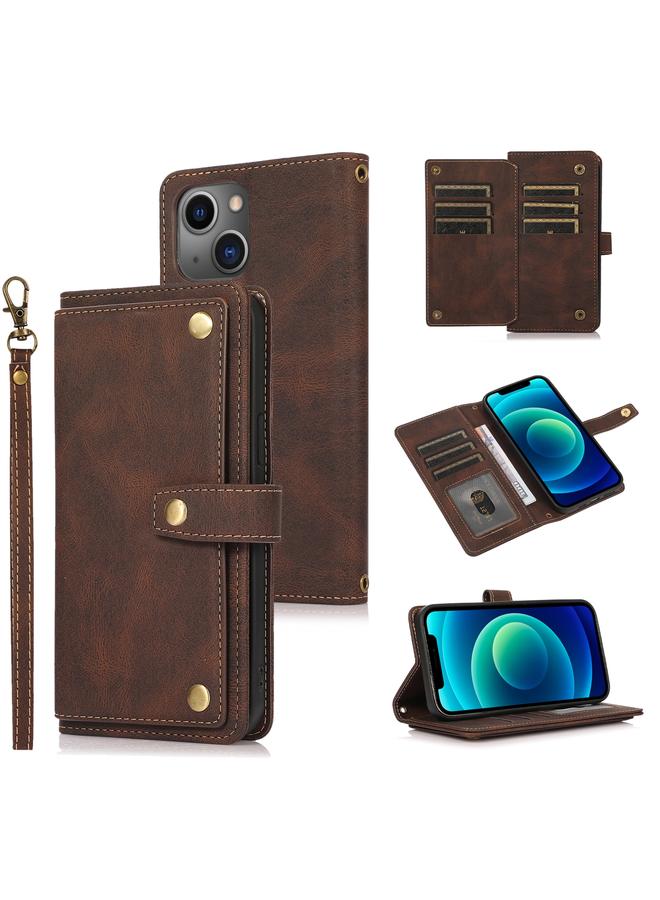 Zaboon Case For iPhone 13 Pro Max PU + TPU Horizontal Flip Leather Case with Holder & Card Slot & Wallet & Lanyard - Image 1