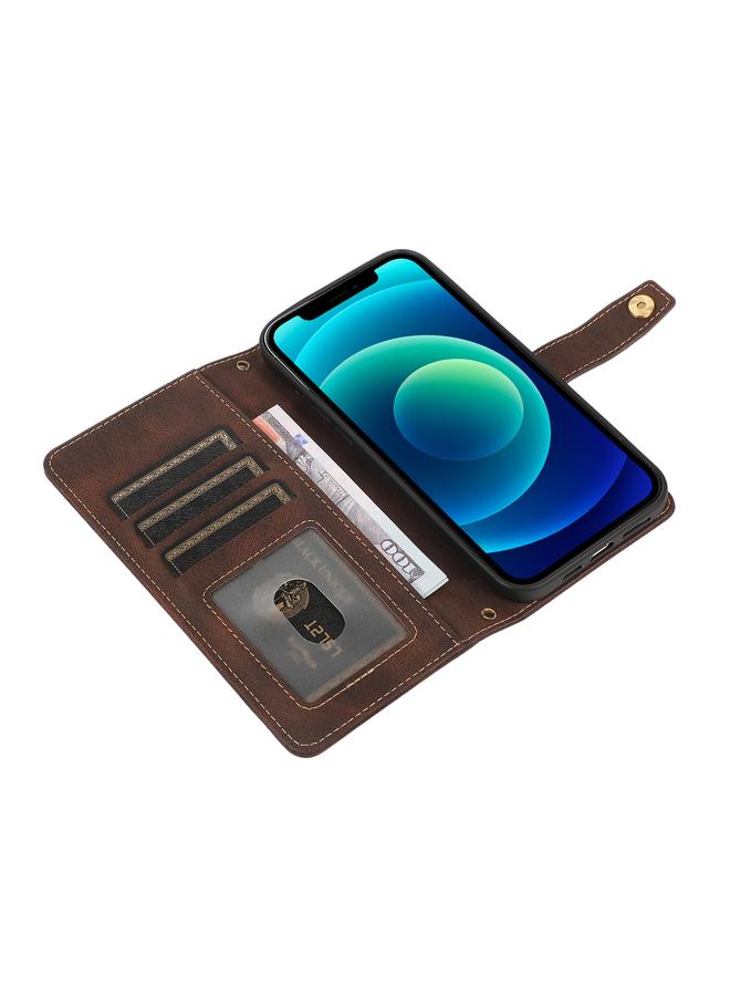 Zaboon Case For iPhone 13 Pro Max PU + TPU Horizontal Flip Leather Case with Holder & Card Slot & Wallet & Lanyard - Image 5