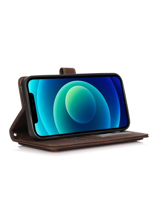 Zaboon Case For iPhone 13 Pro Max PU + TPU Horizontal Flip Leather Case with Holder & Card Slot & Wallet & Lanyard - Image 4