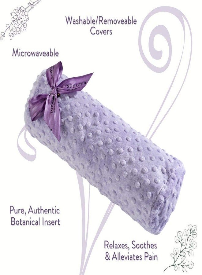 Sonoma Lavender, Lavender Bolster Roll, Microwaveable, Hot/Cold Neck Pillow, Soothing and Relaxing Pain Relief for Neck, Low Back or Behind The Knees, Removable/Washable Cover, (Lavender Dot) - Image 3
