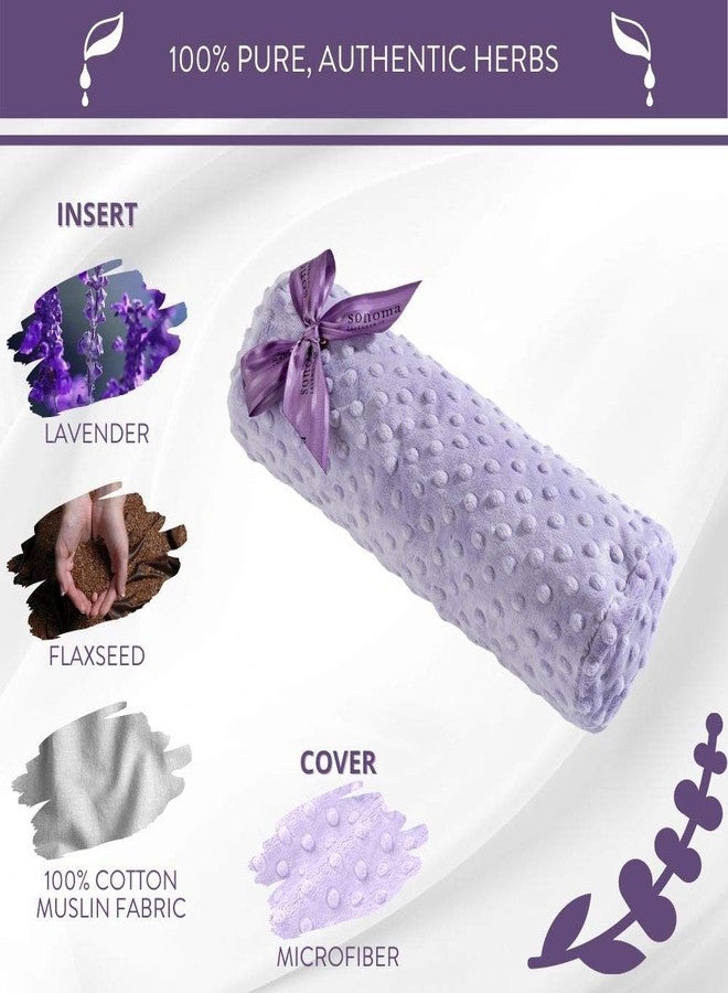 Sonoma Lavender, Lavender Bolster Roll, Microwaveable, Hot/Cold Neck Pillow, Soothing and Relaxing Pain Relief for Neck, Low Back or Behind The Knees, Removable/Washable Cover, (Lavender Dot) - Image 4