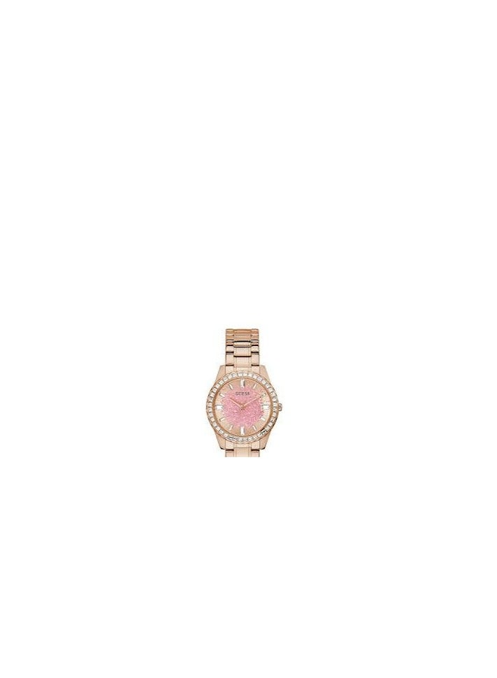 GUESS Sports Watch for Women, Quartz Movement, Analog Display, Rose Gold Stainless Steel Strap-GW0405L3 - Image 1