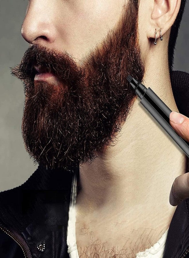 VISHARNI Beard Filler Pen for Men with Micro-Fork Tip & Brush – Waterproof, Sweatproof Beard Pencil for Patchy Beard, Mustache & Hairline, Natural Long-Lasting Finish - Image 5