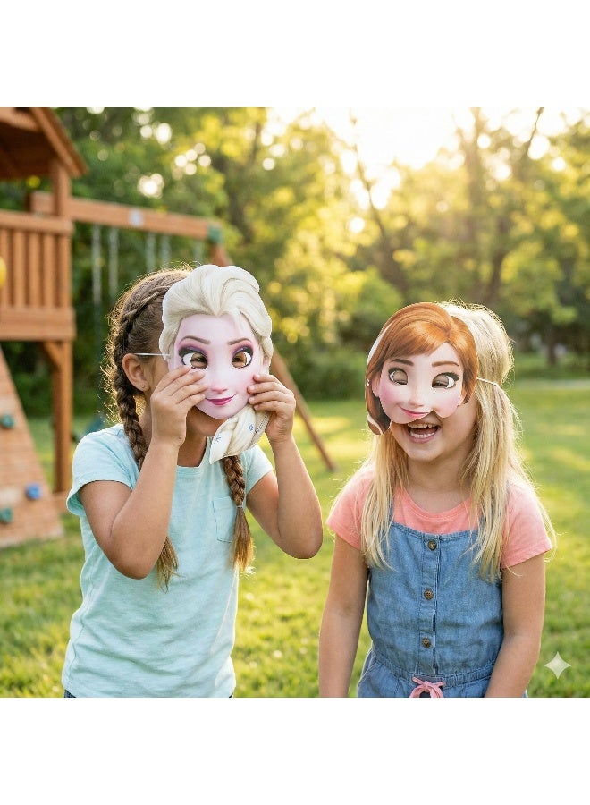 Ciao Frozen Assorted Masks CF6 – Pack of 6 Anna & Elsa Face Masks for Kids Birthday Parties, Frozen-Themed Celebrations and Dress-Up Fun - Image 3