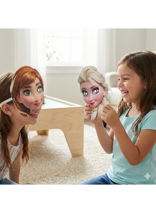 Ciao Frozen Assorted Masks CF6 – Pack of 6 Anna & Elsa Face Masks for Kids Birthday Parties, Frozen-Themed Celebrations and Dress-Up Fun - Image 2