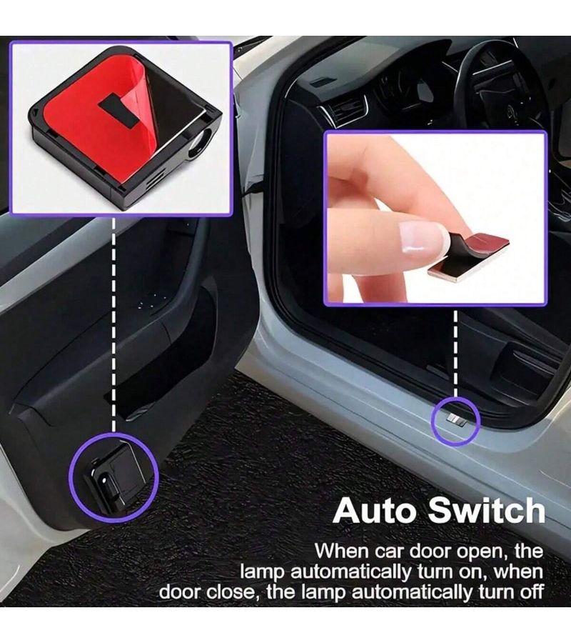 Wireless Door Welcome Light 2pcs Golden Wings Projection Lamp for Car SUV Truck - Image 4