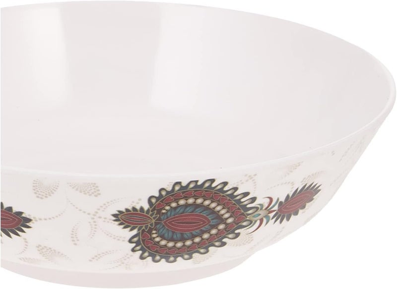 DINEWELL MELAMINE JEWELS SERVING BOWL, 21 CM, WHITE, DWC2081JW, 1 PC - Image 4