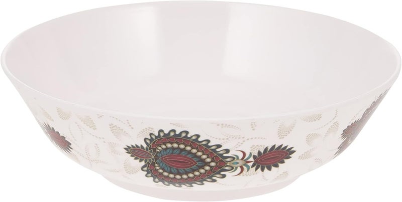 DINEWELL MELAMINE JEWELS SERVING BOWL, 21 CM, WHITE, DWC2081JW, 1 PC - Image 1