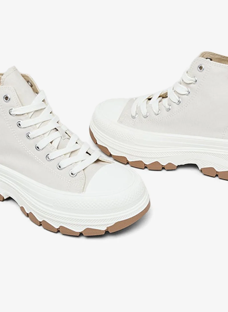 R&b  Solid High Top Sneakers for Women | Best Price UAE