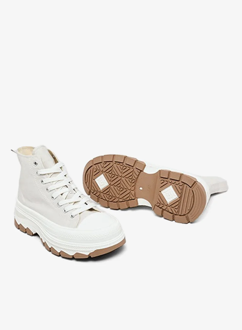 R&b  Solid High Top Sneakers for Women | Best Price UAE