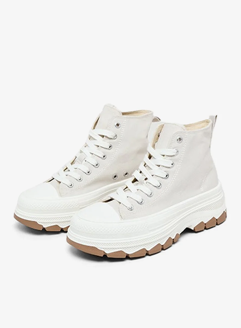 R&b  Solid High Top Sneakers for Women | Best Price UAE