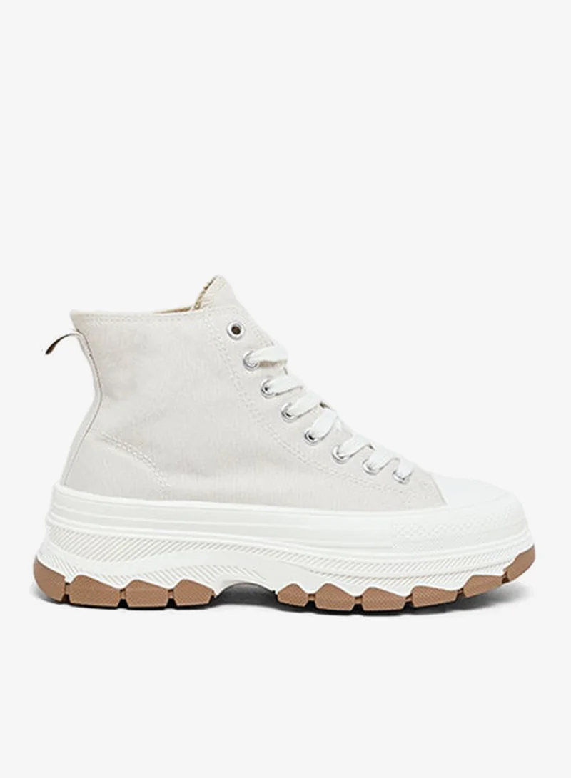 Solid High Top Sneakers